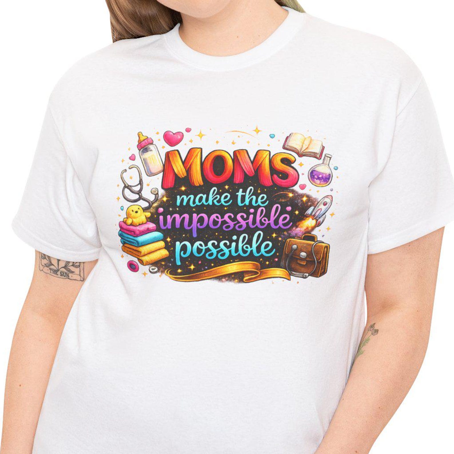 Moms Make the Impossible Possible T-Shirt | Mother s Day, Mom Life S