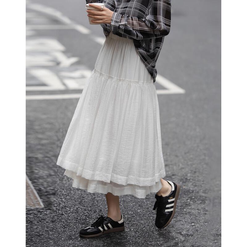 Demana Glazed Snow Lyocell Midi Skirt
