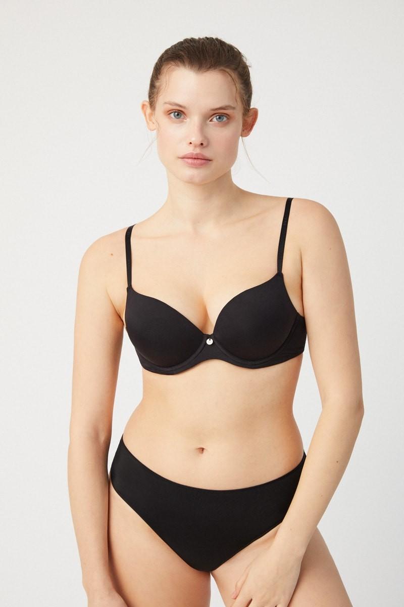 

Бюстгальтер push-up подвійний Ysabel Mora (71439) 80B прозорий колір чорний