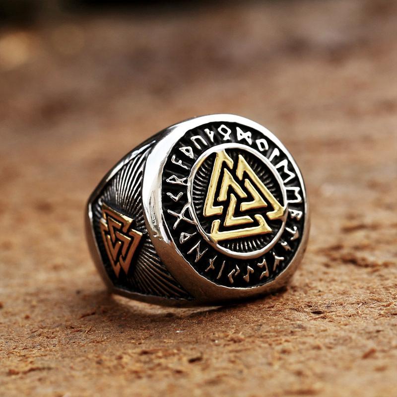 Inele Viking Valknut din Oțel Inoxidabil Vintage pentru Bărbați Băiat Inel Nordic Odin Trinity Amuletă Motociclist Bijuterii Prieten Dropshipping