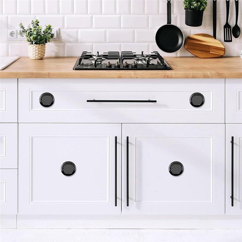A25F-Round Air Vents 2 Inch Soffit Vents 30Pcs Stainless Steel Ventilation Mesh Louver Holes For Kitchen Bathroom Cabinet For Sh