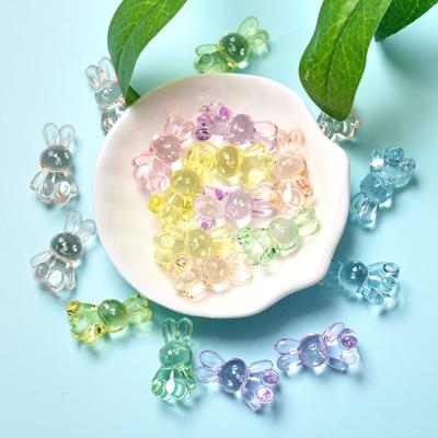 Domácí párty potřeby Módní dárky Arcylové korálky DIY komponenty 20ks Průhledný Králík Medvěd Kreslený Pro výrobu šperků Roztomilý