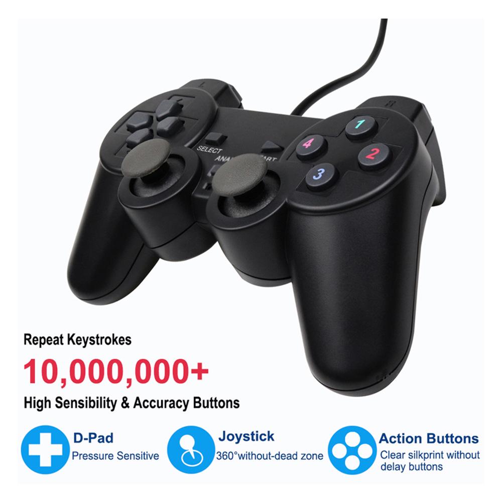 USB-kablet PC-spillkontroller med vibrasjon for enkeltspiller