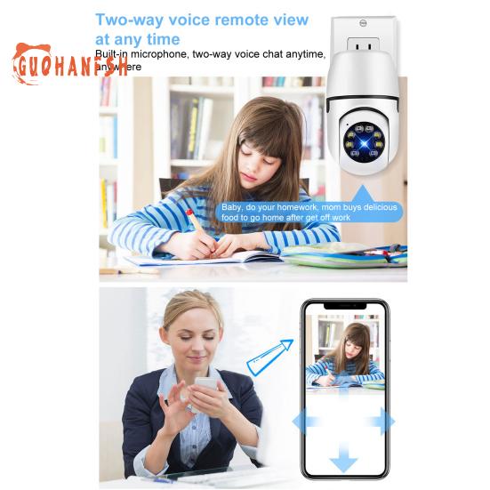 1 Set A11 Security Camera - 1080P, 360 Degree Rotation, Infrared Night Vision, Real-time Monitoring, Wireless WiFi, Motion Detection