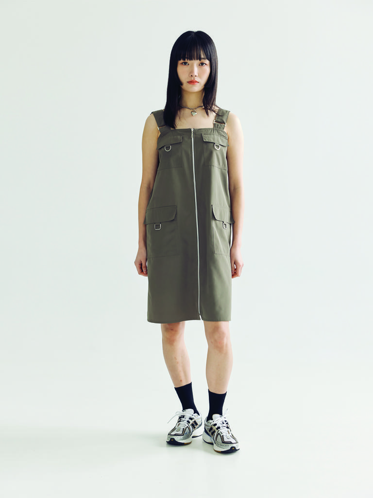 Bomnal Boutique Suspender Midi Dress _ Khaki
