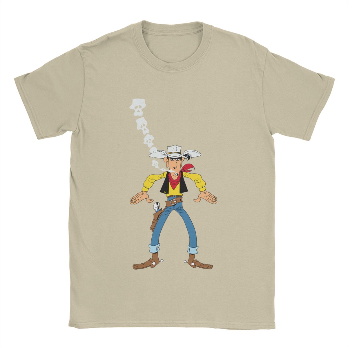 

Lucky Luke Ти Готовий Чоловічі Футболки Мультяшні Смішні Футболки З Коротким Рукавом З Круглим Вирізом Чиста Бавовна Дорослі Топи S