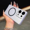 Magnetic Semi‑Transparent Matte Phone Case for OPPO Reno13 5G Soft TPU Shockproof Cover