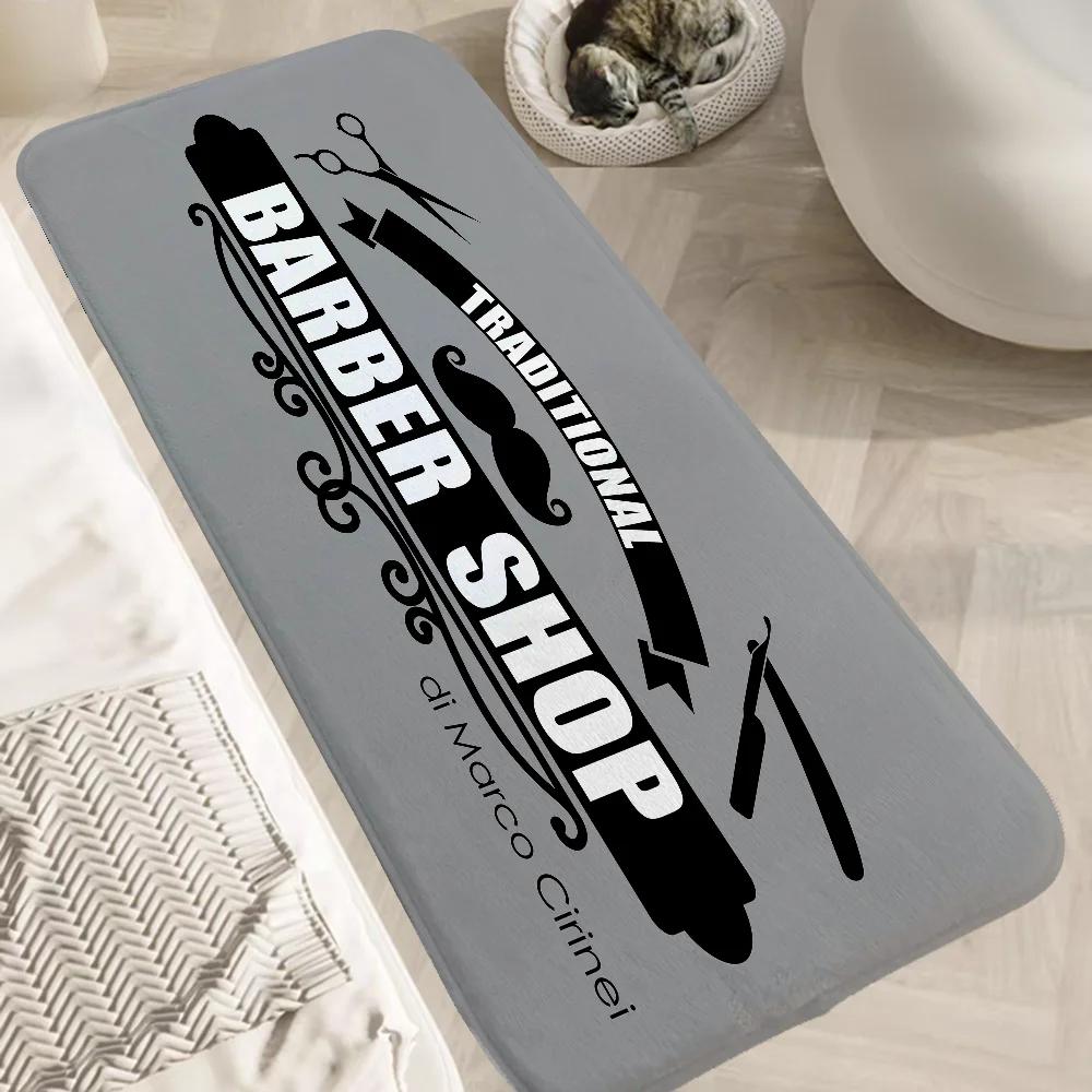 Barber Shop Entrance Door Mat Bathroom Rug Custom Doormat Carpet In the Living Room Mats Modern Home Decor Floor Carpets Bath