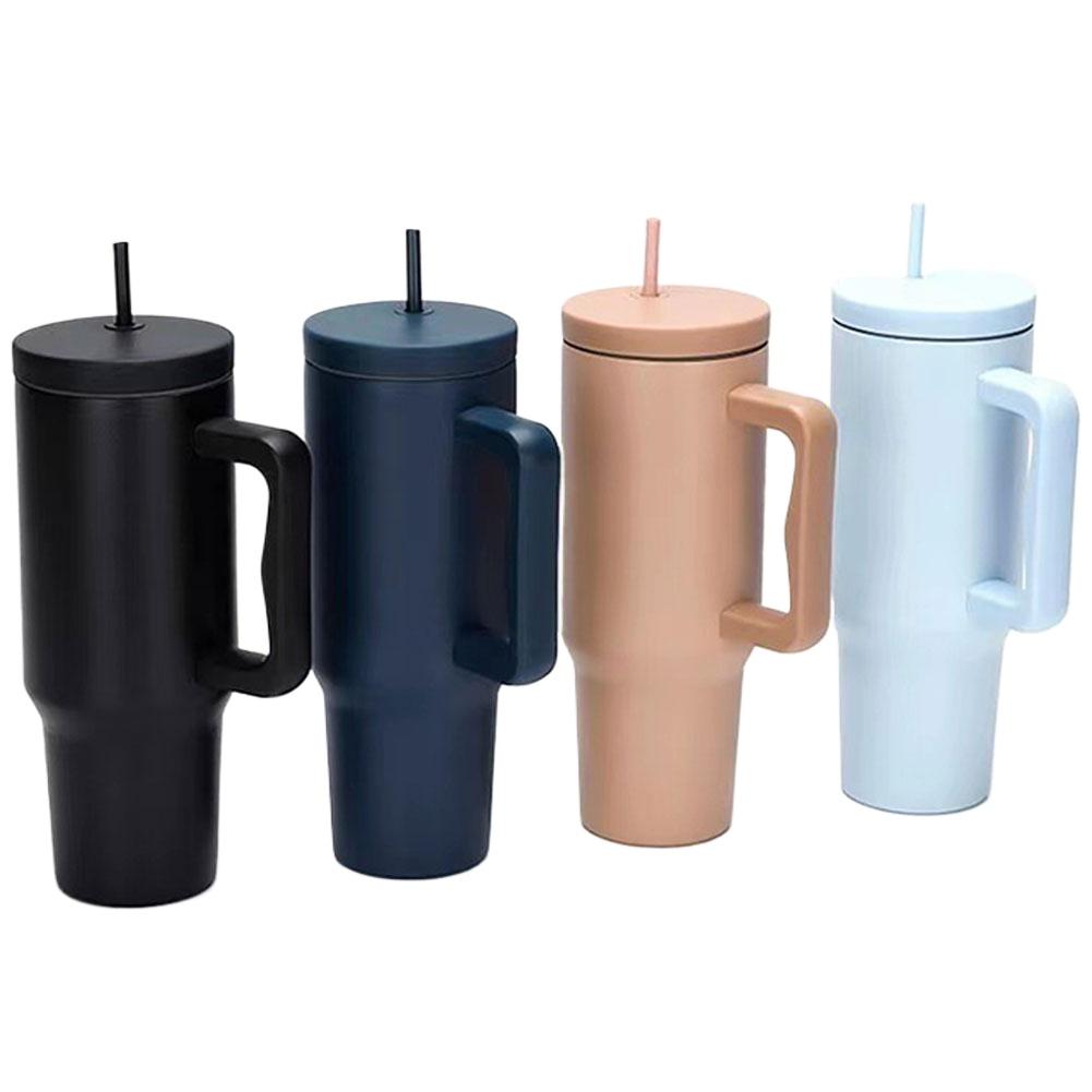 40 Oz Tumbler With Handle Vacuum Insulated Mug With Lid Stainless Steel Coffee Cup Reusable Water Bottle For Sport