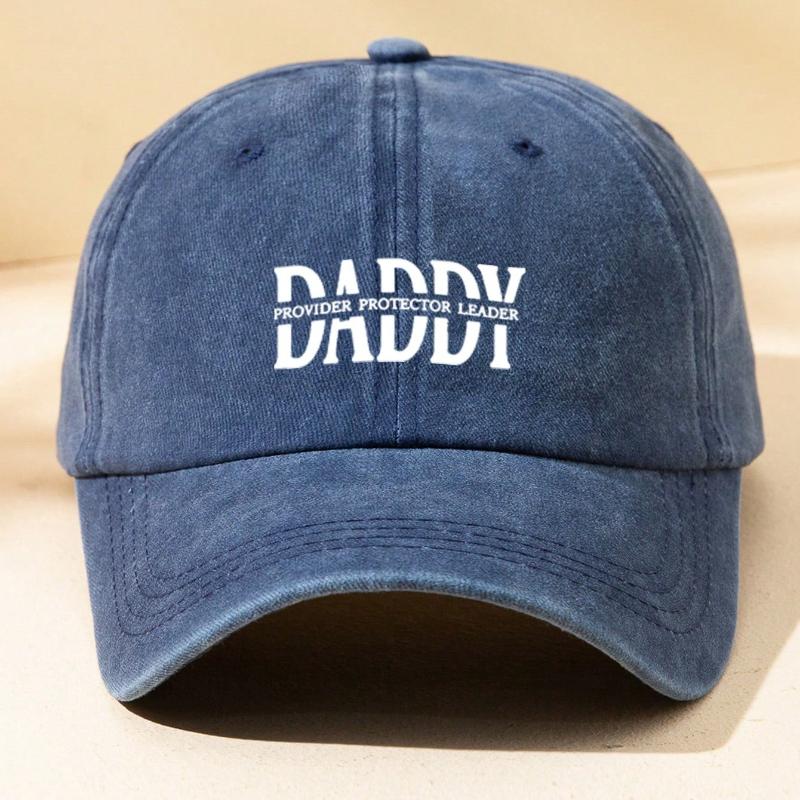 1pc Retro "DADDY" Letter Print Baseball Caps for Women,Casual Outdoor Vintage Washed Black Multi-Color,Suitable for Daily Wear