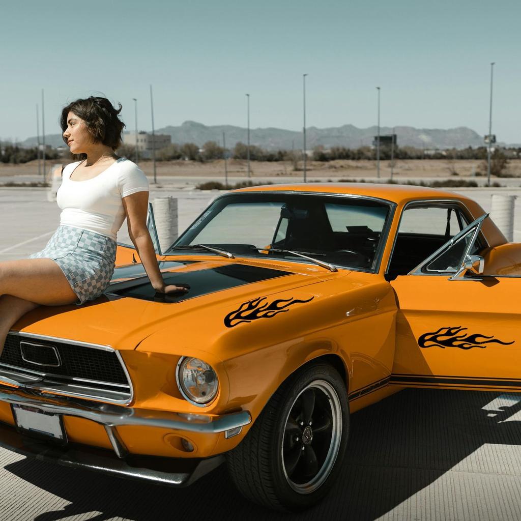 3 Pcs Black Flame Reflective Sticker Decal for Cars Motorcycle