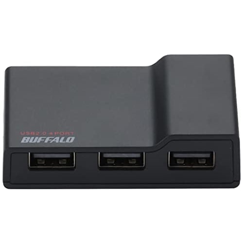 BUFFALO PC/TV Compatible 4-port Self-powered Hub Black BSH4A11BK