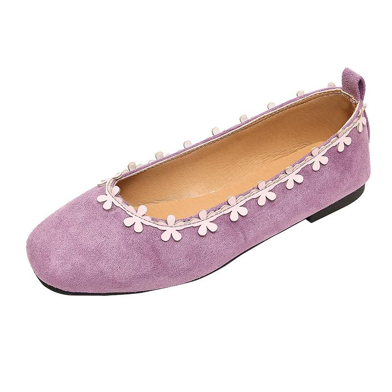 2025 spring new square head shallow mouth flat shoes new Chinese soft sole one pedal single shoes Mary Jane shoes lazy shoes