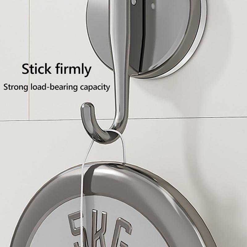 Easy Installs Suction Hook Holders ABS Not Drill Suction Hook Heavy Duty Adhesive Hook 57mm Diameter for Bathroom Kitchen