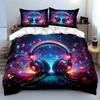Colorful Music Decor Set Bedding Set with 1 Duvet Cover 2 Pillowcases Single Double King Queen Gift