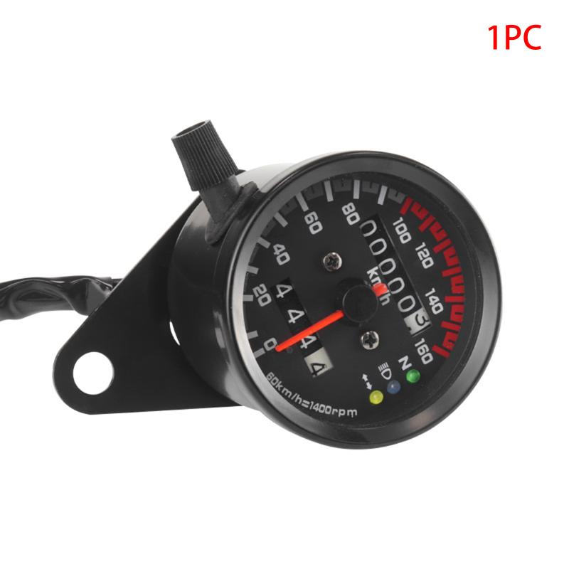 Motorcycle Speedometer For Cafe Racer Motorbike Universal 12V Backlight Indicator With Led Signal Light Odometer Gauge