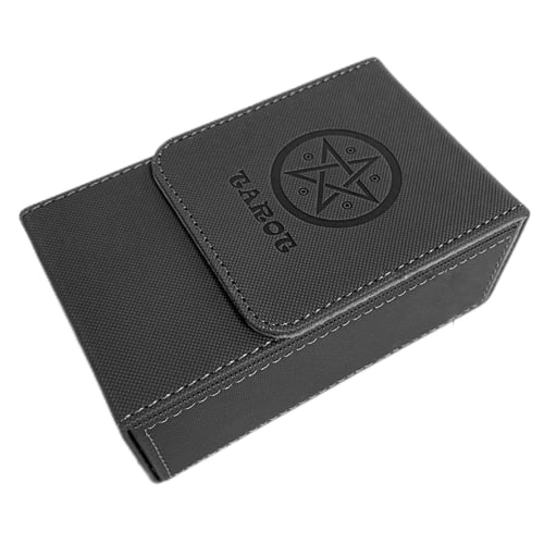 Luganud Card Deck Case, Non-Slip Leather Tarot Card Case | Strong Protective Card Storage Box for Trading Cards