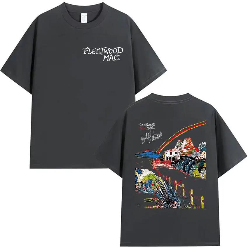 Rock Band Fleetwood Mac Tour 2026 Merch T-shirts Unisexe Femmes Harajuku Mode T-shirt Rétro 100% Coton T-shirts Oversize Streetwear