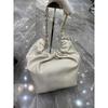 Luo Jia Quetschtasche, Extrusionsbeutel, Hochtexturiertes Weiches Rindsleder, Donut-Ketten-Tasche, Tragbar, Schulter-, Crossbody