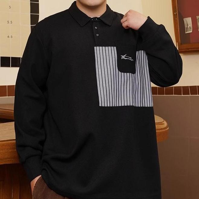 Plus Size Trendy Moisture Wicking Soft High Quality Breathable Men's Loose Polo Shirt--Wrinkle Resistant Casual Athletic Short Sleeve Neck Shirt