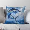 Antigua Leaping Marlin Square Pillowcase Polyester Linen Velvet Pattern Zip Decor Sofa Seater Cushion Cover