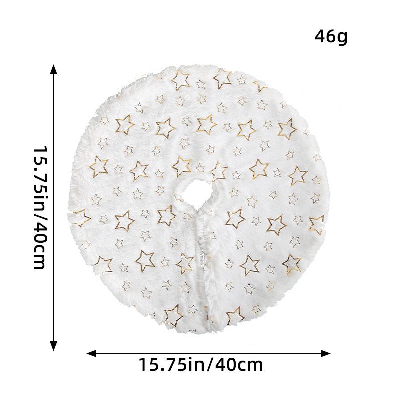 Snow Mini Christmas Tree Skirt Desktop Christmas Tree Base Decoration Cute Star Tree Skirt Ornaments