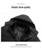Men's Winter Classic Velvet-Lined Mid-Length Coat with Detachable Hood