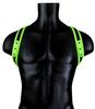 Sling Glow Harness Black-Neon Green - Ouch! Glow - Men's Harness