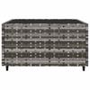 Vidaxl 3-Cz. Garden Lounge Set, Cushions, Grey PE Rattan