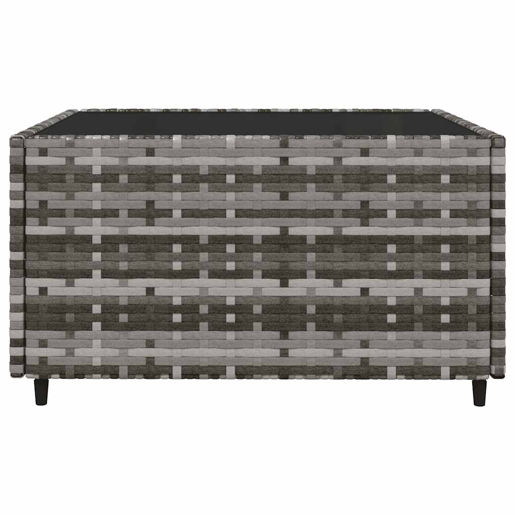 Vidaxl 3-Cz. Garden Lounge Set, Cushions, Grey PE Rattan