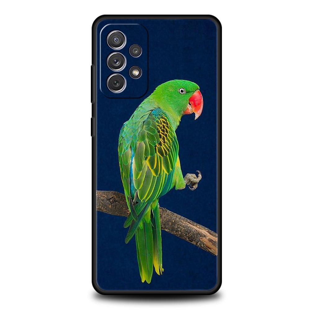 Parrot Bird Phone Case For Samsung Galaxy A15 A13 A35 A55 A51 A71 A41 A31 A21S A03S A05 A12 A23 A25 A33 A53 A73 5G Cover