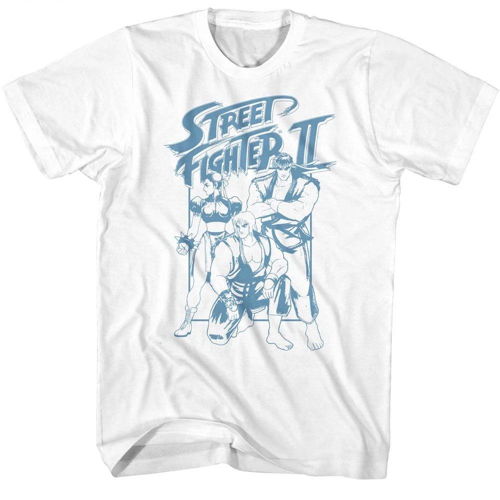 Street Fighter Ryu Ken And Chun Li Box White Gaming  Children s T-shirt 120