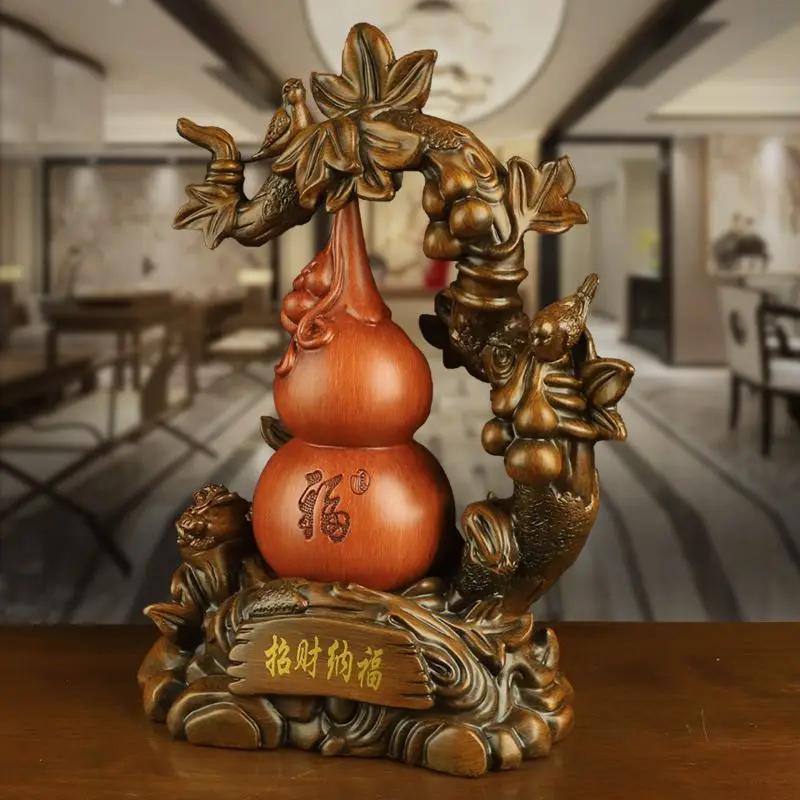 Glückskürbis-Ornamente im chinesischen Stil, die Reichtum anziehen, Dekoration für Zuhause, Wohnzimmer, Weinschrank, Ladeneröffnung, Einweihungsgeschenk