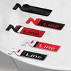 Car 3D Metal N Line Body Emblem Grille Badge Decals Auto Tail Sticker For Hyundai Elantra Veloster Kona Tuscani Tucson I30 I10 T6