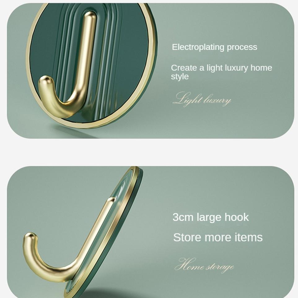 Luxury Wall Hook Home Decor Strong Adhesive Bathroom Towel Rack No Punching Hanging Coat Hanger Door Back Key Bag Holder