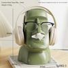 Creative Moai Stone Statue Tissue Box Glasses Holder Head Mounted Earphone Stand Home Multifunctional Decorative Ornament Gift