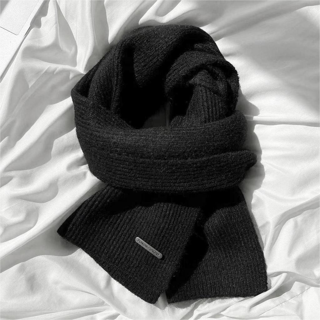 2025 Wool Knit Solid Color Snood: Versatile Korean-Style Scarf for Winter - High-End Gift for Women & Men