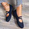 Elastic Knitted Flats Shoes for Women Summer Breathable Soft Loafers Woman Lightweight Slip On Casual Shoes Mom Moccasins
