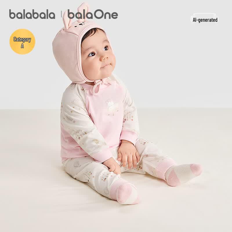 Balabala Infant Cotton Pajama Set - 2-Piece Long Sleeve & Long Pants