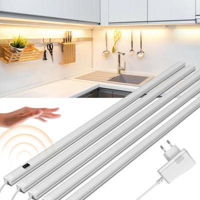 1-5 pz 40 cm 6 W Smart Hand Sweep Serie di luci da cucina LED Luce per armadio per armadio Guardaroba Camere da letto Scale Illuminazione con sensore di movimento notturno con spina europea