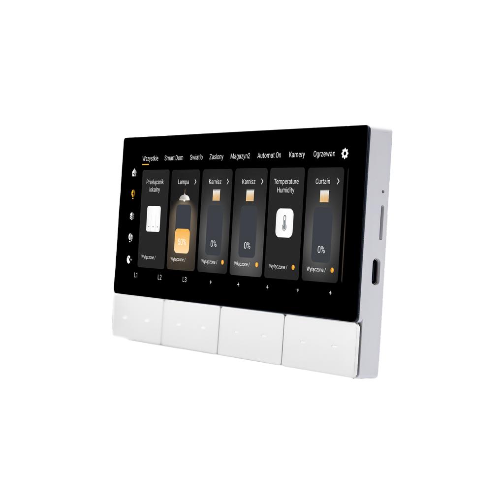 Smart control panel 6.2" screen white remote control Zigbee WiFi Bluetooth Tuya gateway