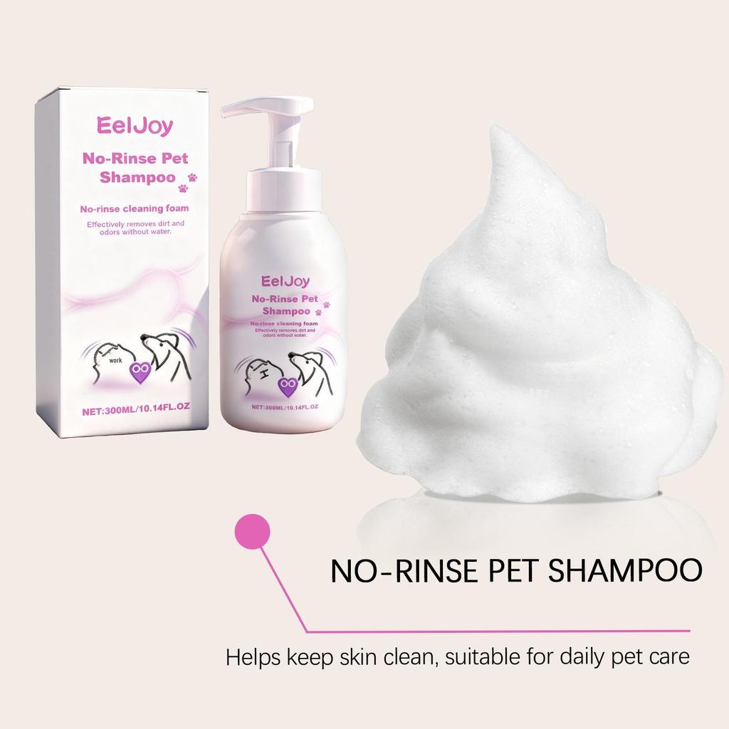 EELJOY No-Rinse Leave-In Pet Shampoo Foam - Fur Cleansing & Softening Care
