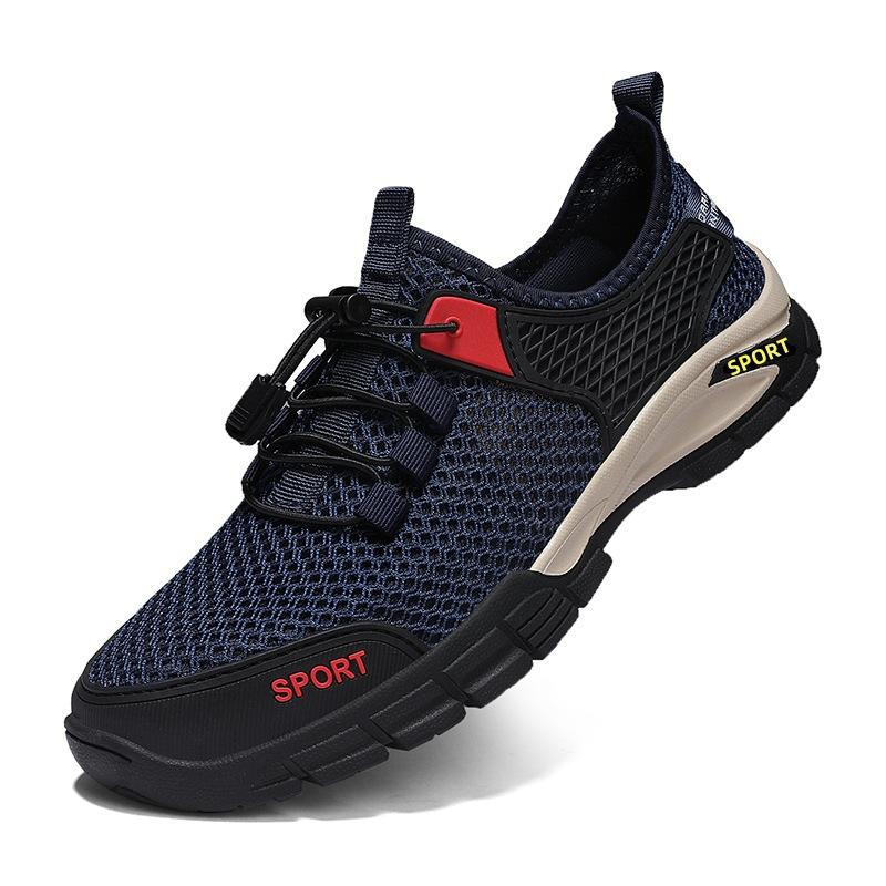 

Summer Outdoor Men Mesh Sneakers Quick Drying Wading Shoes for Men Athletic Walking Running Shoes Breathable Men Climbing Shoes 39 синий