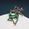 Korean Style Christmas Brooch Snowman Christmas Tree Brooch Cute Enamel Rhinestone Brooches  Girls