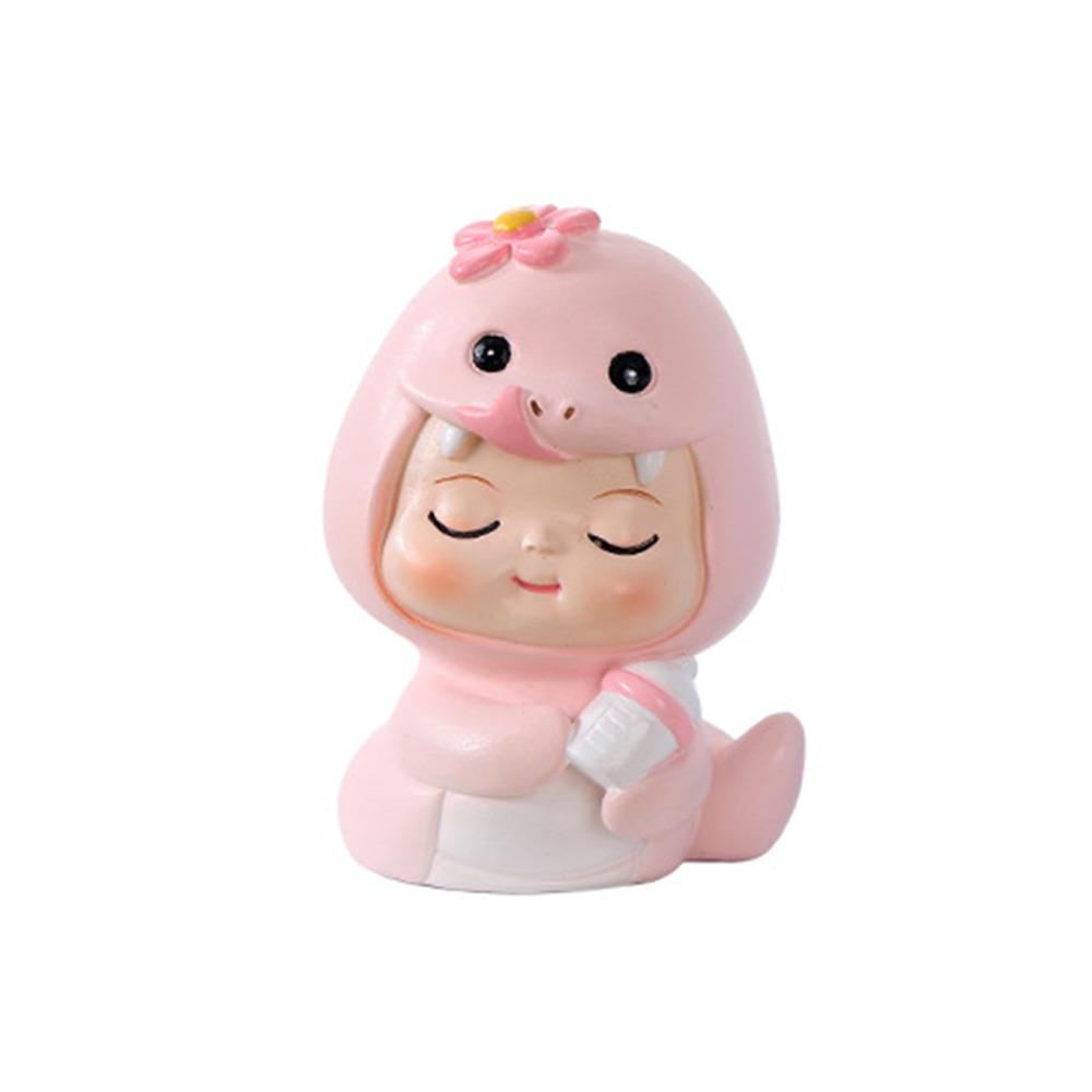 

Traditional Mini New Year Snake Figurine Snake Year Mascot Decoration Birthday Cake Decoration розовый