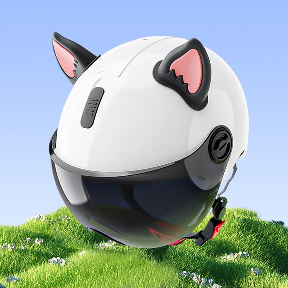 2 Stücke Motorradhelm Katzenohren Motocross Elektroauto Helm Zubehör Fahren Styling Helm Decroation #469853