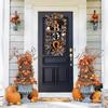 Spooky Pumpkin Halloween Wreath Door Hanging Decorative Courtyard Ornament