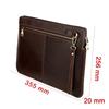 Genuine Leather Laptop Sleeve Case 14-inch MacBook Pro M1/M2/M3 Men Women Vintage Handheld Bag With Stitching Detail