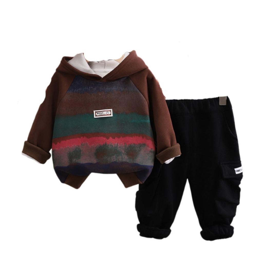 Kids Casual Long-Sleeve Set, Comfortable Daily Wear Outfits
