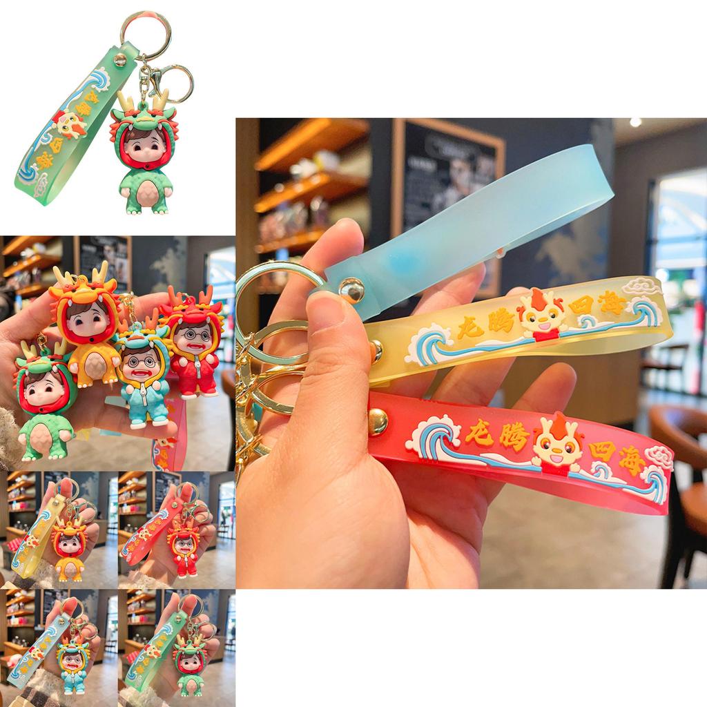 Cute Silicone Dragon Keychain Ideal For Festive Gifts And Party Favors Colorful Cartoon Design